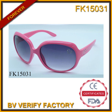 Lunettes de soleil avec forage et vrai cadre rose (FK15031)